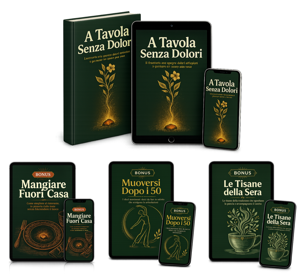 Il pacchetto completo A Tavola Senza Dolori: ricettario + 3 bonus